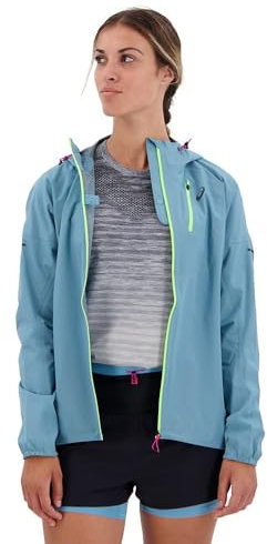 Asics 2012C253-401 FUJITRAIL WATERPROOF JACKET Jacket Femme GRIS BLUE Taille XL