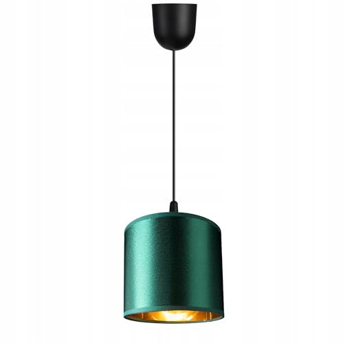 FKL DESIGN Home Deco Deckenlampe Schwarz Grün-Gold Deckenleuchte industrial style, retro, vintage 1 flammmig Wohnzimmerlampe Industrie E27 Schlafzimmerlampe Inca