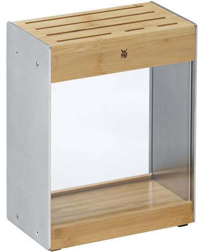 WMF Flextec Transparent Unequipped Knife Block Empty Without Knives Flextec, Bamboo, Bright, Compact Design, Space-Saving