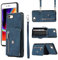 Asuwish Handyhülle für iPhone 7/8/SE 2020 2022 Hülle mit Band Kartenfach Klappbar Geldbörse Ständer i SE2020 SE2022 2/2nd 3/3rd Generation 7s 8s 6SE SE2 SE3 Hüllen Schutzhülle Damen Phone Case Blau