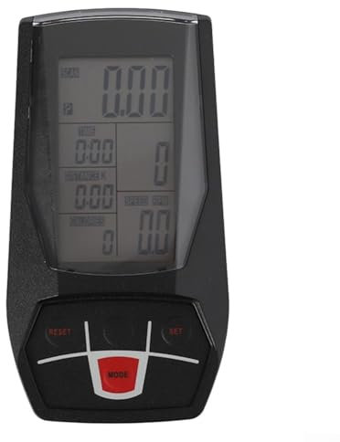 Hasaller Multifunktionaler Heimtrainer-Monitor Stationärer Fahrradcomputer Fitnessgeräte Messgerät Ventilator Fahrradmonitor für Trainingsdaten Tempo Watt Entfernung