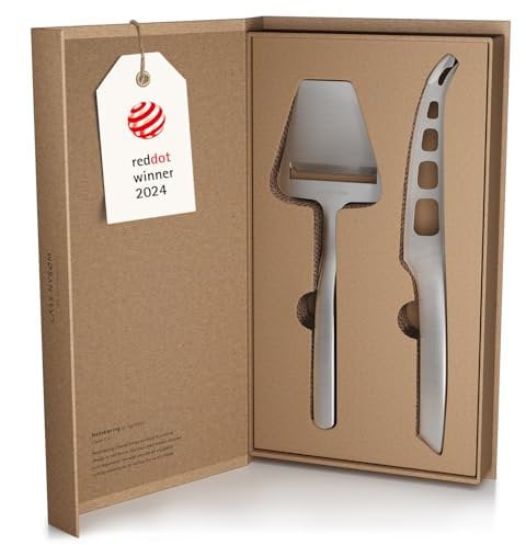 LARS NYSØM Edelstahl Käsemesser & Käsehobel Set I Käsemesser und Käsehobel - Set 2-tlg. (Stainless Steel)