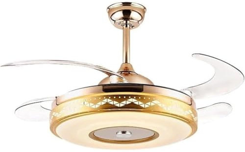 AMYSTY Lustre Ventilateur Ventilateur de Plafond Lampe Ventilateur De Plafond Moderne Intégré De 42 Pouces, avec Lumières, Luminaire De Plafond, Lustre pour Salon Ventilateur Lumière