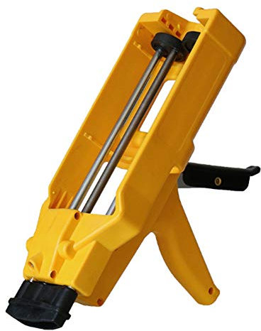 Two-component cartridge gun, double cartridge gun with comfortable handle, manual adhesive application gun for epoxy, acrylic, polyurethane, silicone, polyester