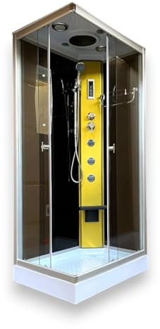 Simba Srl Cabina de ducha hidromasaje 100 x 70 cm – Taormina