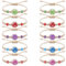 ZKGYUS 10 Pezzi Bracciale Fiori Colorati, Braccialetti dell'Amicizia Regolabili per Ragazze,Fatto a Mano, Braccialetto Intrecciato dell'Amicizia, Bracciali Bambina Gioielli per Festa Compleanno Regalo