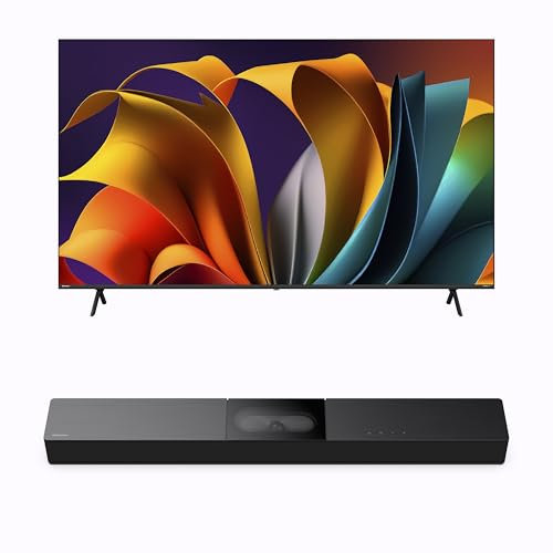 Hisense TV & Soundbar Bundle: 85A6NTUK TV with 4K Direct Lit, Quad Core 4K Processor Plus the HS2000 Soundbar with 240W Power,visulized built-in subwoofer- Perfect Match for Visual-Audio Experience