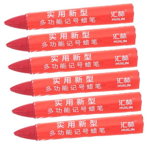 JECOMPRIS 6St Reifenmarkierung autozubehör reifenmarkierstift Reifenkennzeichnung Markierungsstifte Buntstifte zeichnen Reifenreparaturstift Reifenmarker Reifenkreide Reifenstifte Wachs rot