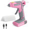 WORKPRO 7.2V Glue Gun, Corded & Cordless Hot Glue Gun with 20pcs Hot Glue Sticks(7x100mm), 30s Fast Preheating USB Charging Glue Guns for DIY Project, Art, Craft