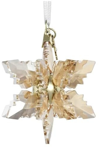 Swarovski Dekoration Festive 2024 5674348 - Gold, Kristall - Weihnachtsdekoration für Fenster oder Baum - Ideal für festliche Anlässe