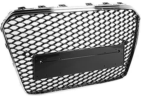 Schwarzer Vorderer Stoßfänger Kühlergrill, RS -Stil -Refit für S5 B8.5 12 16, mit Einfacher Installation Besserer Luftstromkühlschutz