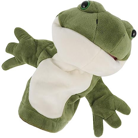 KONTONTY 1 Stück Froschpuppe Puppen Toys kindergeburtstags mitgebsel Frog Plüsch Handpuppe interaktives Plüschtier Rollenspiel Handpuppe Frösche Handpuppe Green