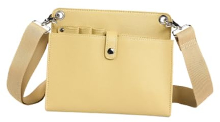 Oshhni Haart Schere Tasche Organizer PU Leicht mit verstellbarem Riemen Frisur -Werkzeug -Werkzeug -Tasche für Groomers Friseur, Gelb