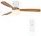 ARTREE Ventilador de techo con luz blanco aspas efecto madera clara y mando / 40W, Silencioso, 3 temperaturas de luz, Ø132 cm, 6 velocidades,temporizador, función verano-invierno