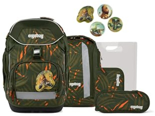 ergobag Schulranzen-Set Pack Set | Ergonomischer Schulrucksack, flexibles 6-teiliges Set für die 1. Klasse Grundschule, geeignet für Mädchen und Jungen