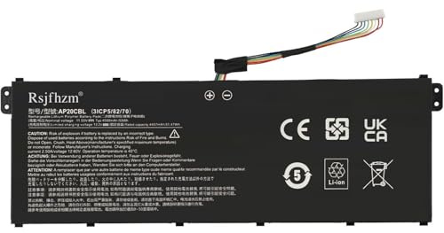 Rsjfhzm AP20CBL Laptop Ersatz Akku für Acer Swift 3 SF314-43 SF314-511 | Aspire 5 A515-45 A515-45G A515-46 Aspire 7 A715-43G Chromebook 315 CB315-4H Vero AV15-51 TravelMate Spin B3