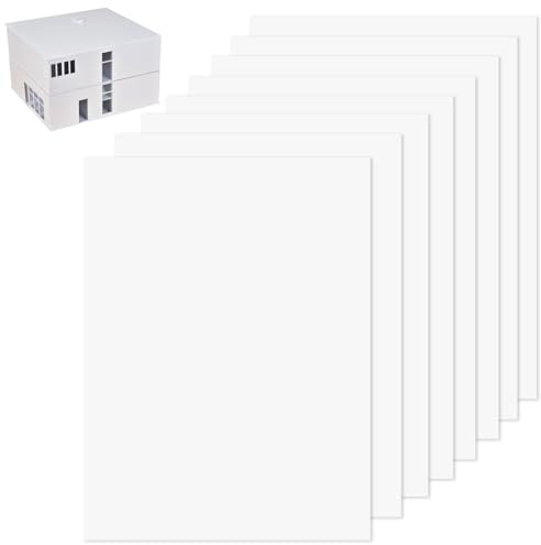 8 Stück Kunststoffplatte Weiß, A4 Kunststoffplatten 30 x 21 cm, 1mm Dick