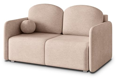 Masseno Sofa SUVI II NV mit Schlaffunktion, Sofa mit Bettkasten, Wohnzimmersofa, Couch, Soffa, Bettsofa, Couchgarnitur- Beige, Neve 04