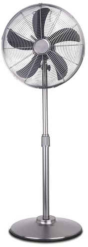 Air Pro 16 Pedestal Fan Adjustable Height Metal Standing Fan Wide-Angled Oscillation With Powerful Airflow For Instant Cooling 4 Speeds Compact with Quiet Operation to use at Home Office or Bedroom