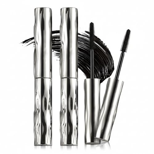 Mascara für ältere Frauen, 2026 Neu 3D Curling Eyelash Iron, Metal Mascara mit Metallbürste, Wasserdicht und Langanhaltend, Schnell Trocknend und Wischfest Tubing Mascara (2PCS)
