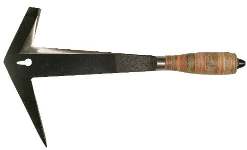 Stubai 275502 Marteau de Couvreur-Ardoisier Gauche avec Manche en Cuir, Brun/argent, 350 mm