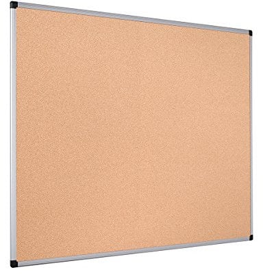 Bi-Office Korktafel Maya Mit Aluminiumrahmen und Hochwertiger Naturkorkoberfläche, Pinnwand, 120 x 90 cm