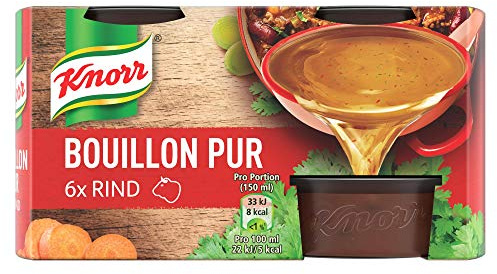 Knorr Bouillon Pur (für den vollmundigen Geschmack Rind), 4er Pack (4x 168 g)