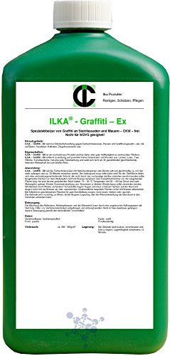 ILKA® - Graffiti-Ex Abbeizer Graffitientferner | 10kg | entfernt Farbschmierereien und Parolen aus: Lacken, Latex, Teer, Filzstiften, Permanentmarker, Kunstharzfarbe | auf Beton, Klinker, Putz