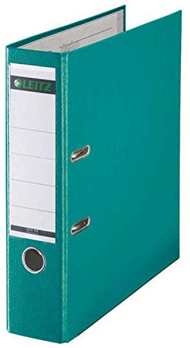 Sparpack Leitz 1010 Qualitäts-Ordner Plastik brei, mit patentierter 180º-Präzisionsmechanik 14 Farben zur Auswahl (5, türkis)