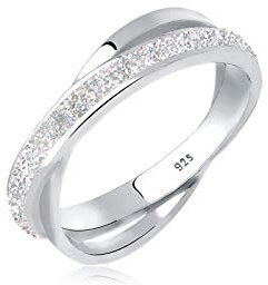 Elli Damen Stapelring 925 Sterling Silber Emaille