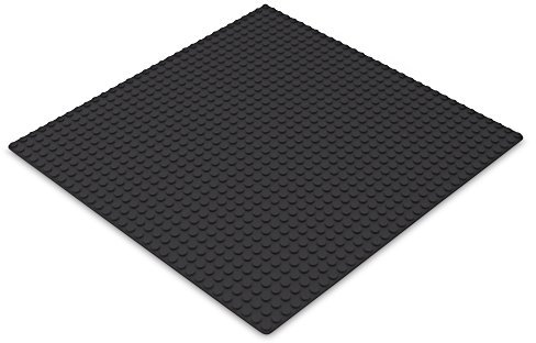 Katara 1672 - Platte Bauplatte 100% Kompatibel Lego, Sluban, Papimax, Q-Bricks, 25,5cm x 25,5cm / 32x32 Pins, Schwarz