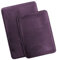 Clara Clark Bathroom, Velvet Memory Foam Mat, Non-Slip Bath Rugs Ultraweicher, Rutschfester und saugfähiger Badezimmerteppich, Samt-Fleece Schaum, dunkelviolett, 17 x 24 + 20 x 32, 2