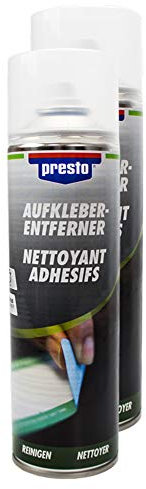 Presto 2X 365638 Aufkleber-ENTFERNER KLEBSTOFFRESTE Metall Glas Holz Stein 500 m