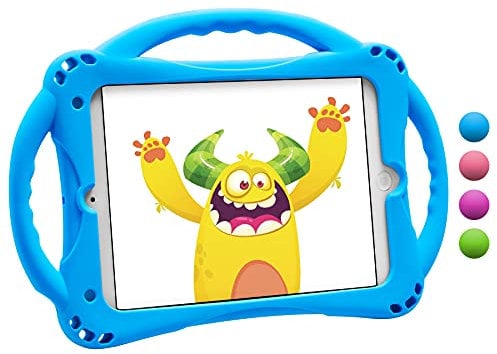 TopEsct iPad Mini Case Kids Anti-Shock Shockproof Grip Stand Protective Case for iPad Mini, Mini 2, Mini 3 iPad Mini 4 and iPad Mini 5 2019(Blau)