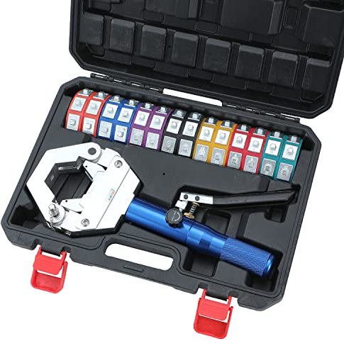KATSU Crimpatrice Idraulica Manuale per Tubo Aria Condizionata Auto, Pinza crimpatrice manuale, Idraulica Pressa a Mano Idraulica per Tubi 405222