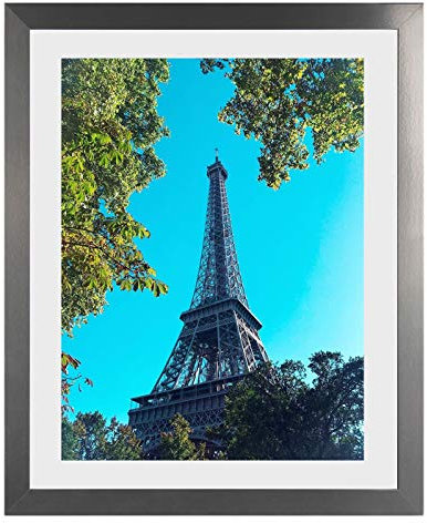 1a Bilderrahmen Orion Edelstahl Dekor 30 x 40 cm kantig Fotorahmen modern stabil eckig hochwertig preiswert mit antireflex Kunstglas