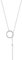 FOCALOOK Collier Damen lange Y-Kette 73cm Rolokette mit Ring und Bar Anhänger platiniert Lariat Halskette verstellbar Modeschmuck Accessoire für Mädchen Abendkleidung