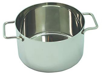 Commichef Mini cocotte en acier inoxydable 18/10, Acier inoxydable, 12 cm
