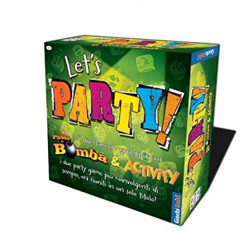 Giochi Uniti - Pasar la Bomba y Actividad: Let's Party, Party Game, 10+Años, 4-15 Jugadores, Edición Italiana, GU659