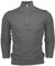 Hann Brooks Mens Long Sleeve Cotton Pique Half Zip Sweatshirt Sweater Top (M, Grey)