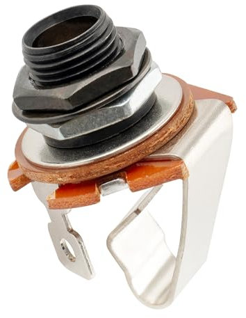 Musiclily Pro 1/4 Zoll Gitarren Klinkenbuchse Eingang Ausgang Jack Socket für E-Gitarre Bass, Schwarz