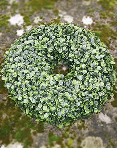artplants.de Kunst Buchsbaumkranz Heinz, Ø32cm - Kunststoff Buchsbaumkranz