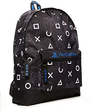 PlayStation Offizieller Black Controller Rucksack PS4, PS5, Schwarz