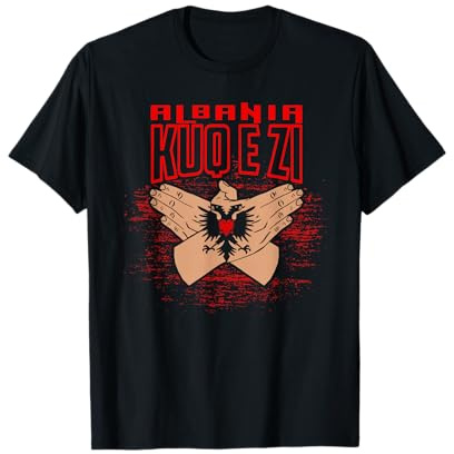 Doppeladler Handzeichen Kuq E Zi Albanien T-Shirt