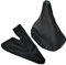 AERZETIX - C59649 - Faltenbalg für schalthebel und handbremse aus echtem leder - kompatibel mit Peugeot 407 2004-2010 - farbe: schwarz mit nähte schwarz - für manuelles getriebe