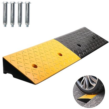 tonchean Rubber Kerb Ramp Non-slip Wheelchair Ramp 100x25x10cm Door Step Ram-p,Heavy Duty Car Curb Ramp Threshold Ramps for Mobility Scooter Motorcycle,Doorway Garage Sidewalk Driveway