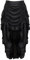 Schwarz Rock Damen Steampunk Röcke Übergrößen Spitze Asymmetrische High Low Vintage Kleid Gothic 4XL