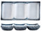 HIHELO Snack-Schalen Snack-Schüssel Dip-Schüssel Quadratischer Sojasaucen-Teller aus Keramik Gewürz-Sushi-Wasabi-Teller Kleiner Saucen-Snack-Teller mit DREI Fächern Snack- und Dipschalen (Color : B)