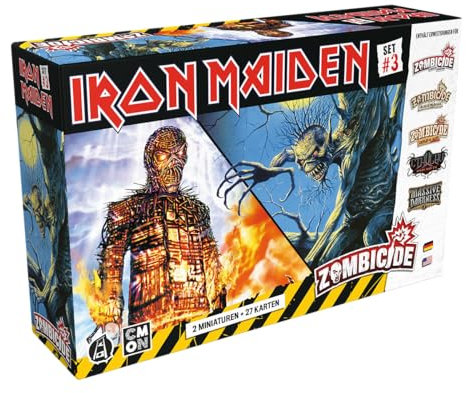 CMON, Iron Maiden Character Pack 3, Miniaturen-Erweiterung, Kennerspiel, Dungeon Crawler, 1-6 Spieler, Ab 14+ Jahren, 60 Minuten, Deutsch, Mehrsprachig, Mehrfarbig, Bunt