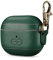 Dreem Om AirPods 3 Vegane Ledertasche mit Clip - Kompatibel mit Apple Bluetooth Wireless Earbuds für iPhone - Grün